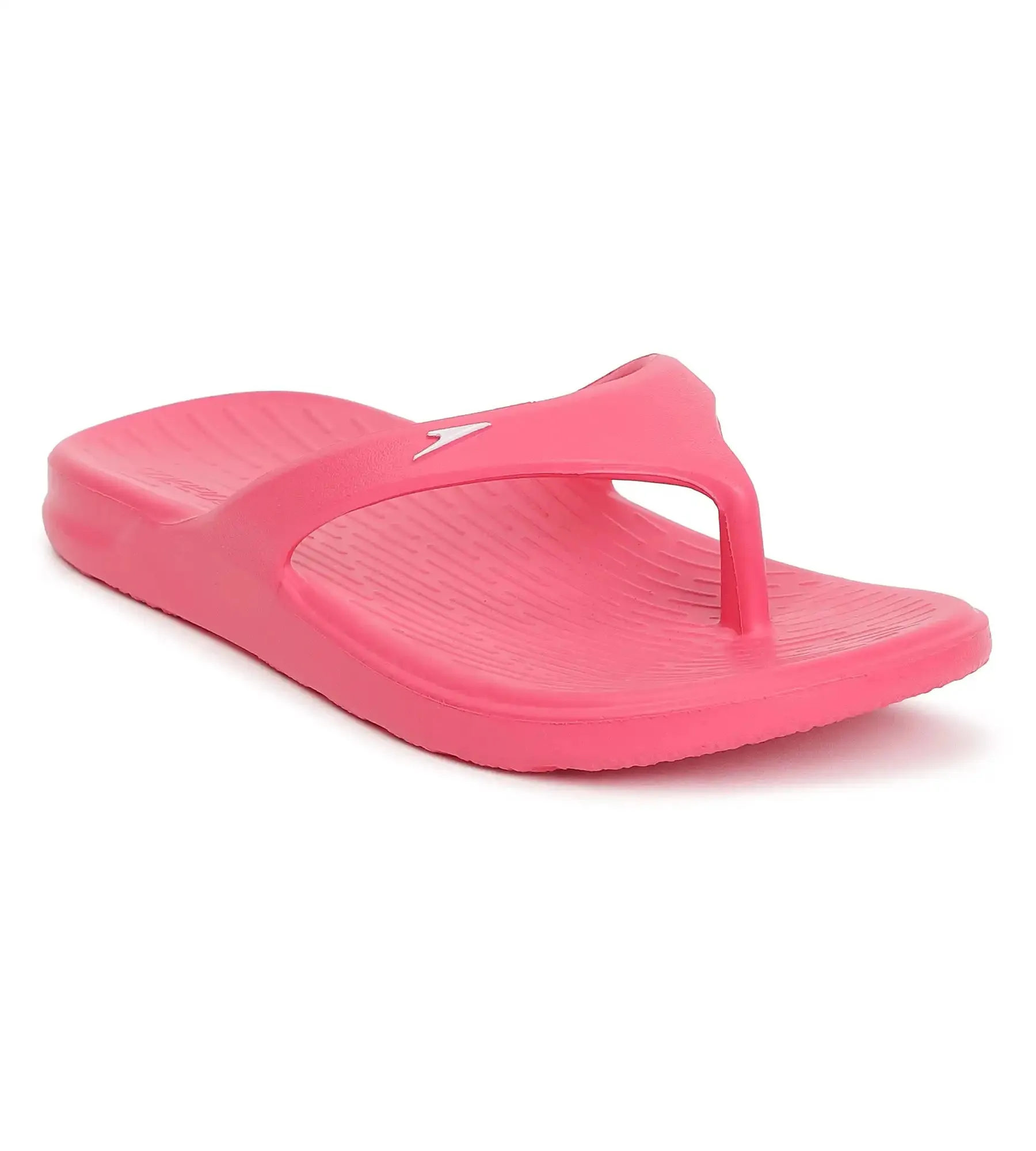 Unisex Junior's Single Colour Flip Flops - Raspberry Fill & White