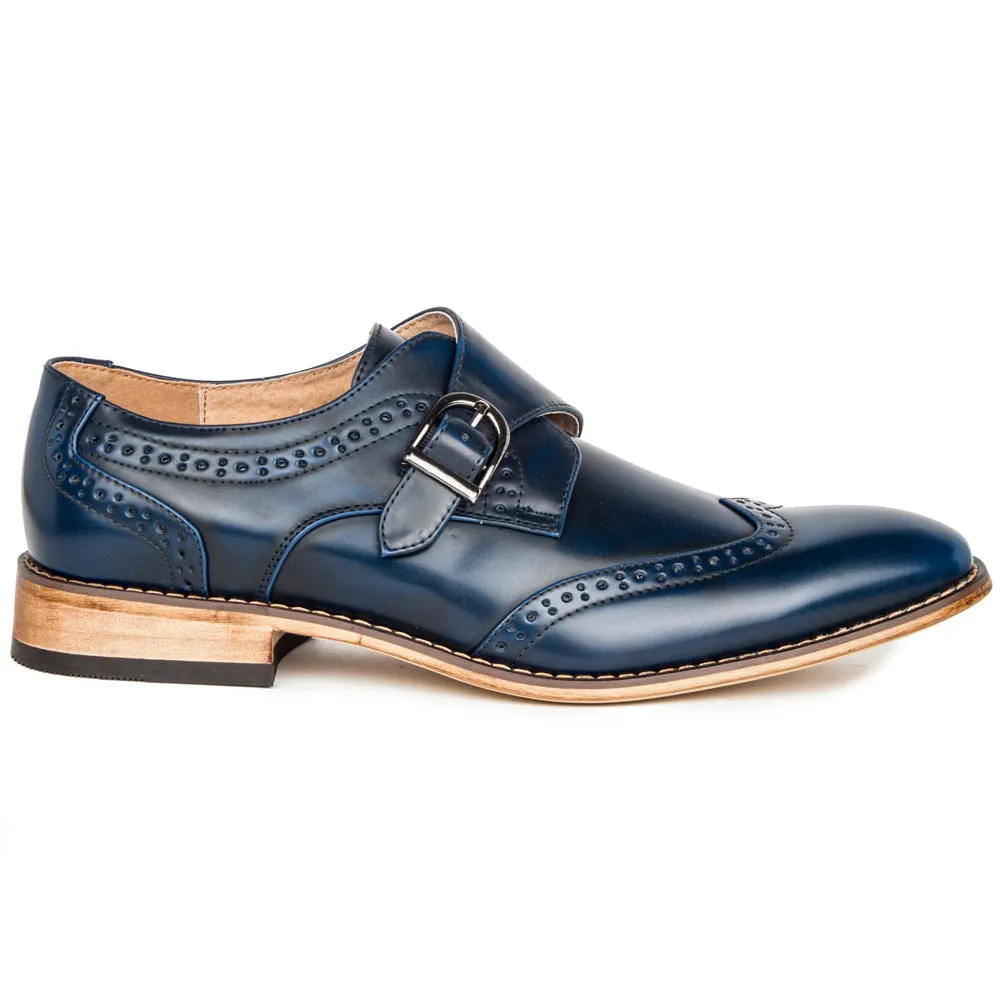 UV Signature Men's Monk Strap Wing-Tip Dress Shoes