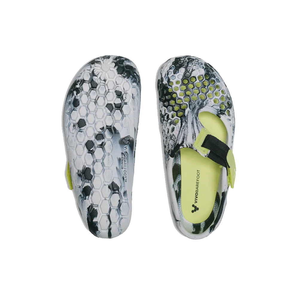 Vivobarefoot Ultra Bloom Kids Obsidian White