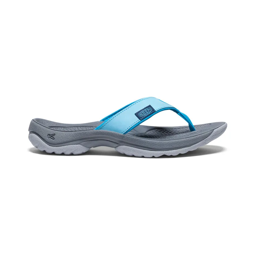 Women's Kona Leather Flip-Flop  |  Blue Atoll/Blue Danube