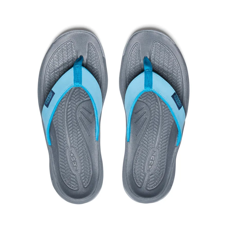 Women's Kona Leather Flip-Flop  |  Blue Atoll/Blue Danube